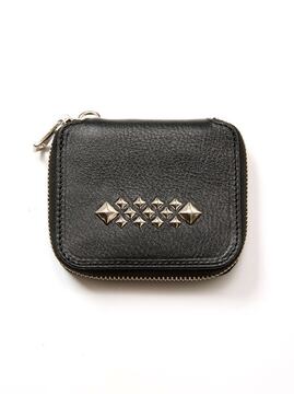 CALEE ウォレットコード CALEE - STUDS LEATHER WALLET CORD (BLACK) / スタッズ レザー