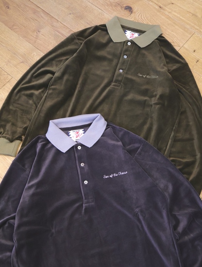 SON OF THE CHEESE 「VELOUR POLO」 ベロアポロシャツ