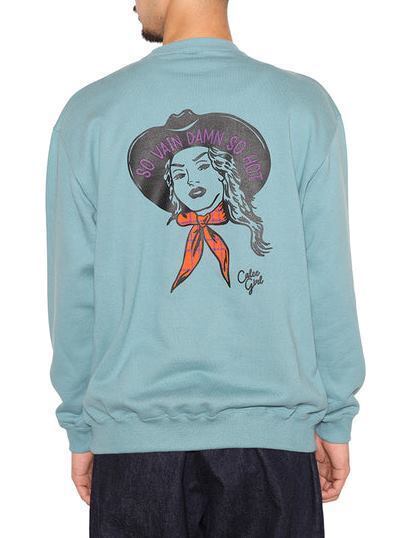 トップス CALEE SYNDICATE RETRO GIRL CREW NECK SW CALEE 「SYNDICATE RETRO WESTERN GIRL CREW NECK SW」 クルー